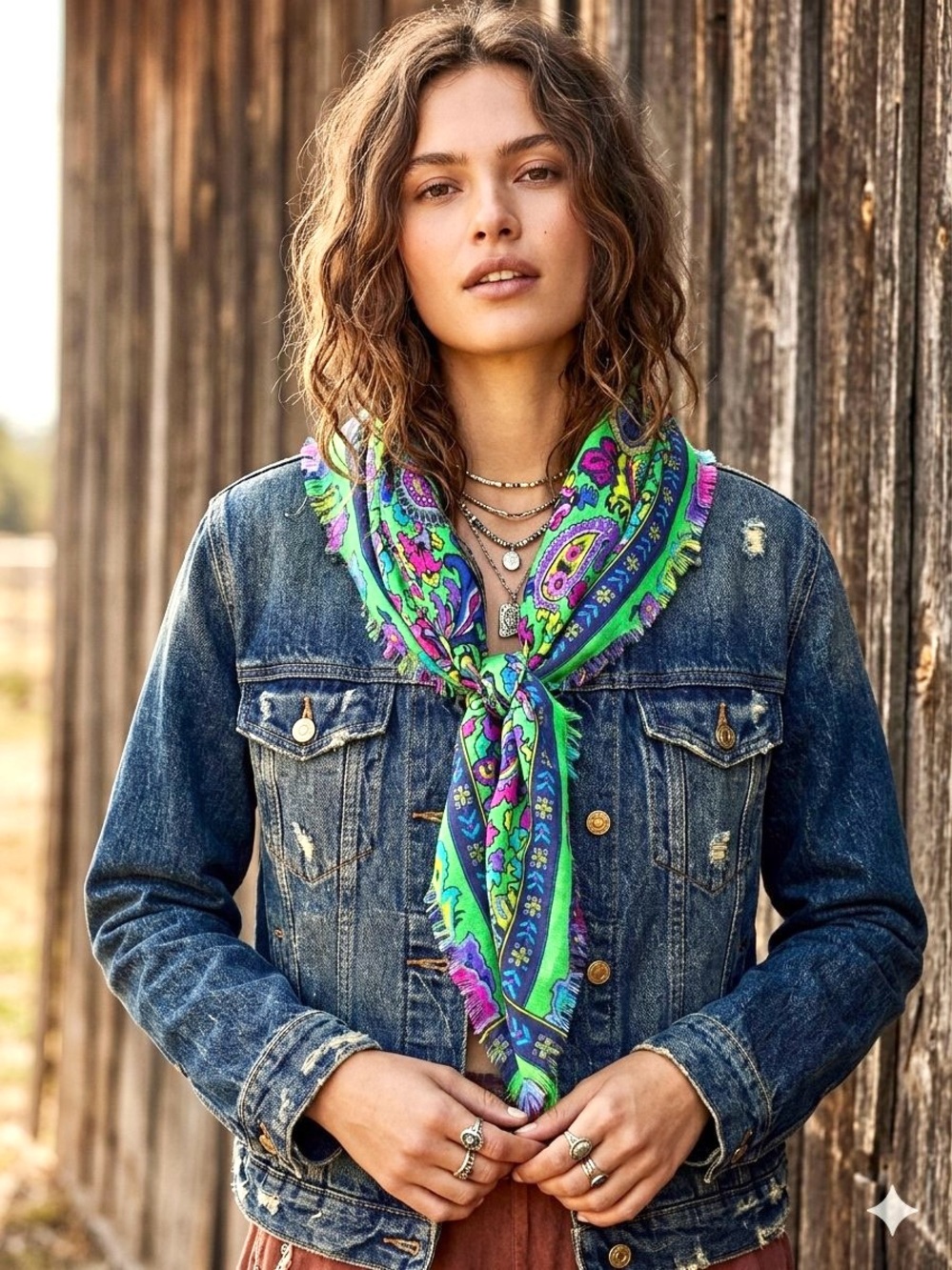 Folk vibe Wool Paisley Gypsy vibe Scarf/wrap w cottagecore country prairie vibe